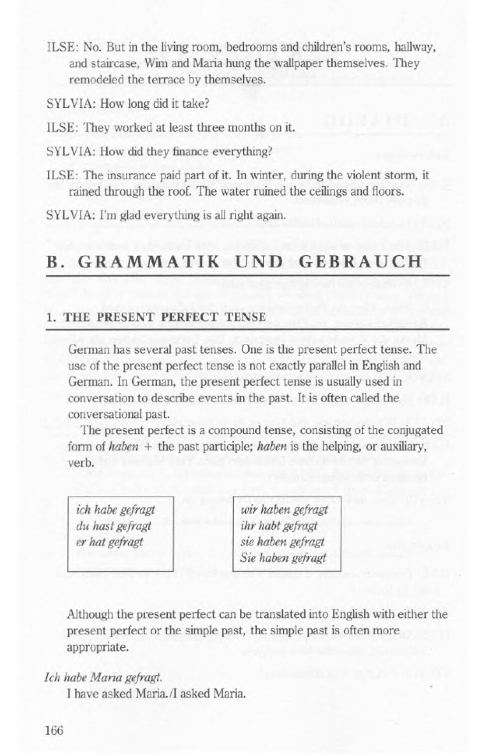 B. Grammatik U. Gebrauch