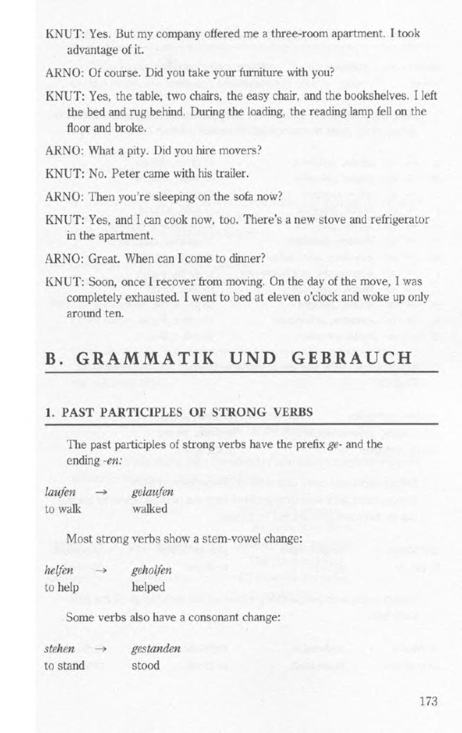 B. Grammatik U. Gebrauch