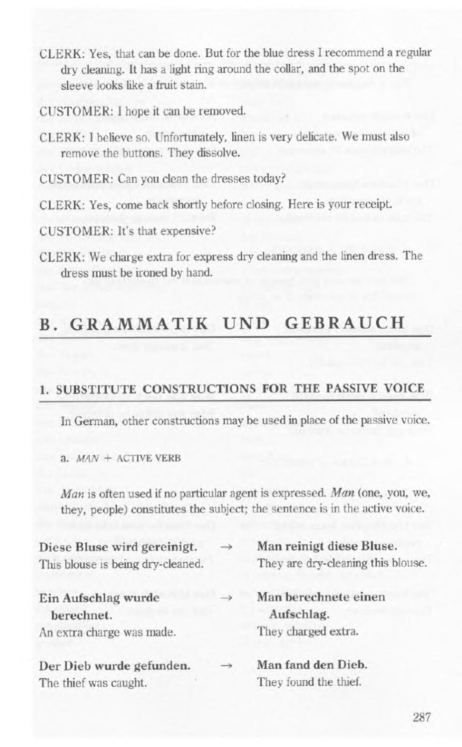 B. Grammatik U. Gebrauch