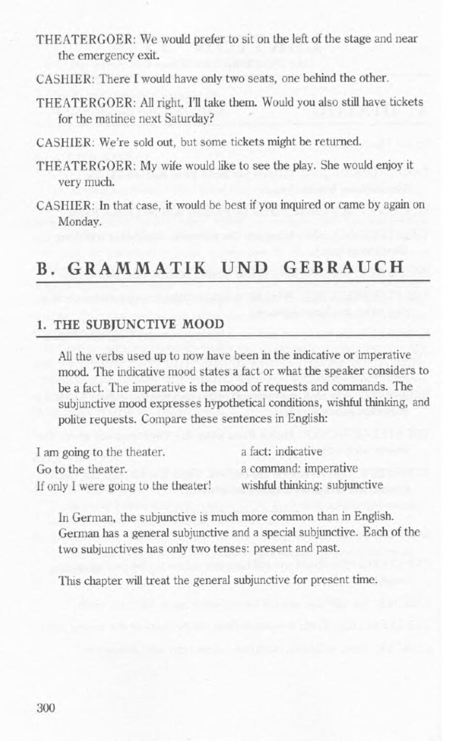 B. Grammatik U. Gebrauch