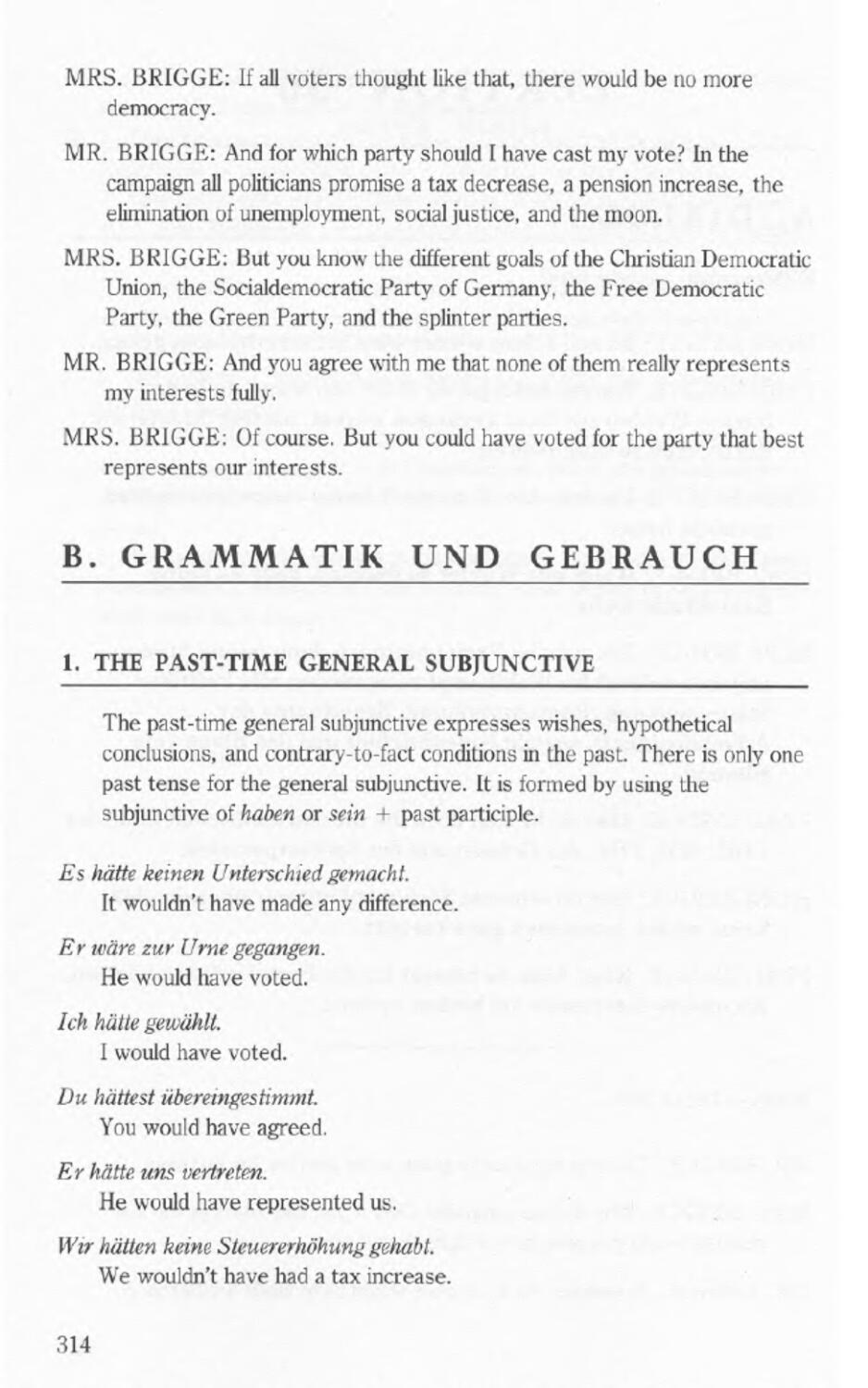 B. Grammatik U. Gebrauch