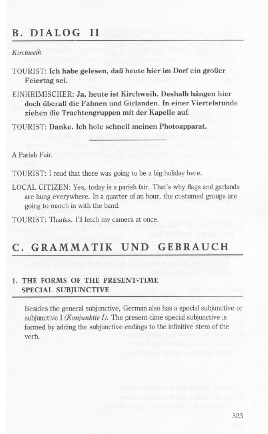 B. Dialog II
C. Grammatik U. Gebrauch