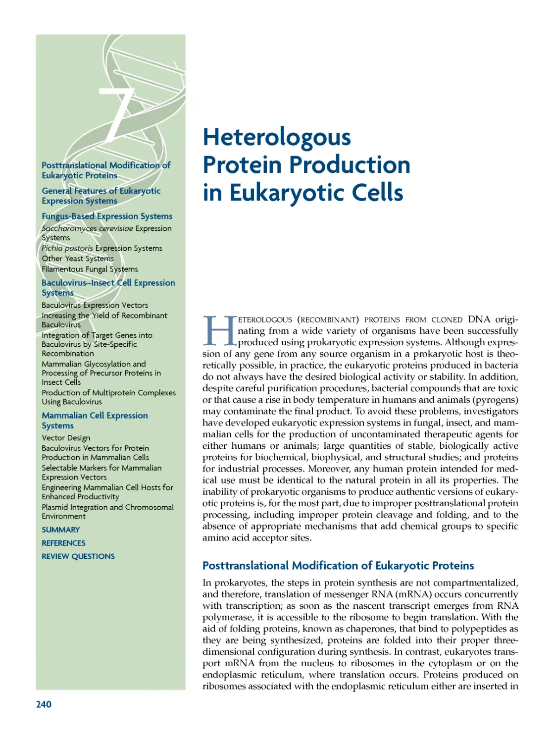 Chapter 7 Heterologous Protein Production in Eukaryotic Cells