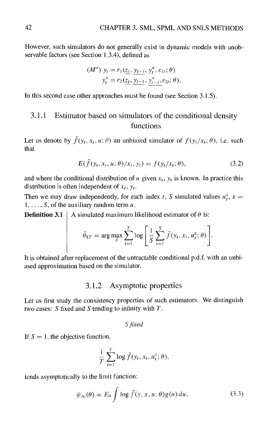 3.1.1 Estimator based on simulators of the conditional density functions
3.1.2 Asymptotic properties