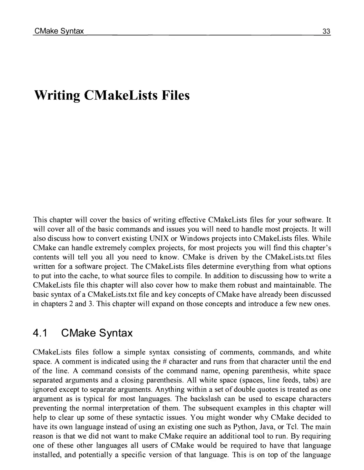 4. WRITING CMAKELISTS FILES