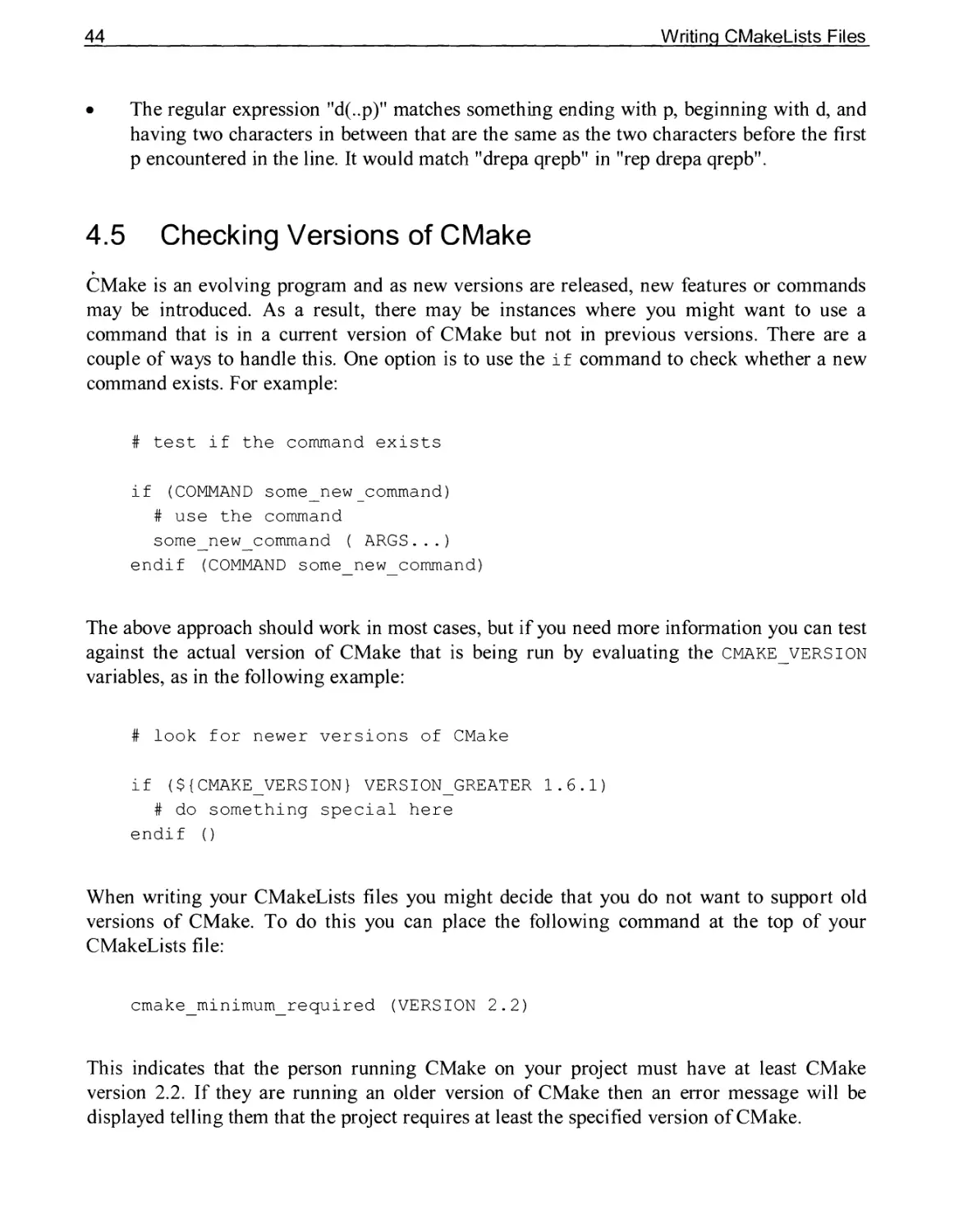 4.5 Checking Versions of CMake