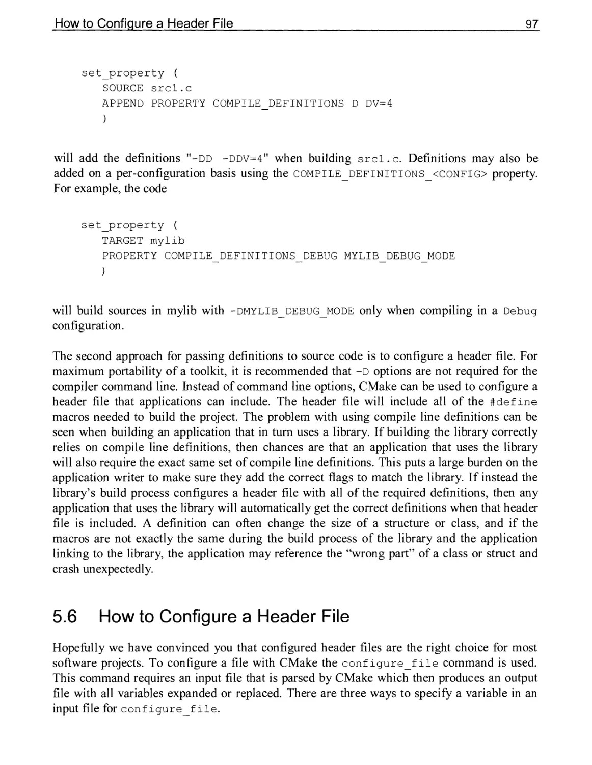 5.6 How to Configure a Header File