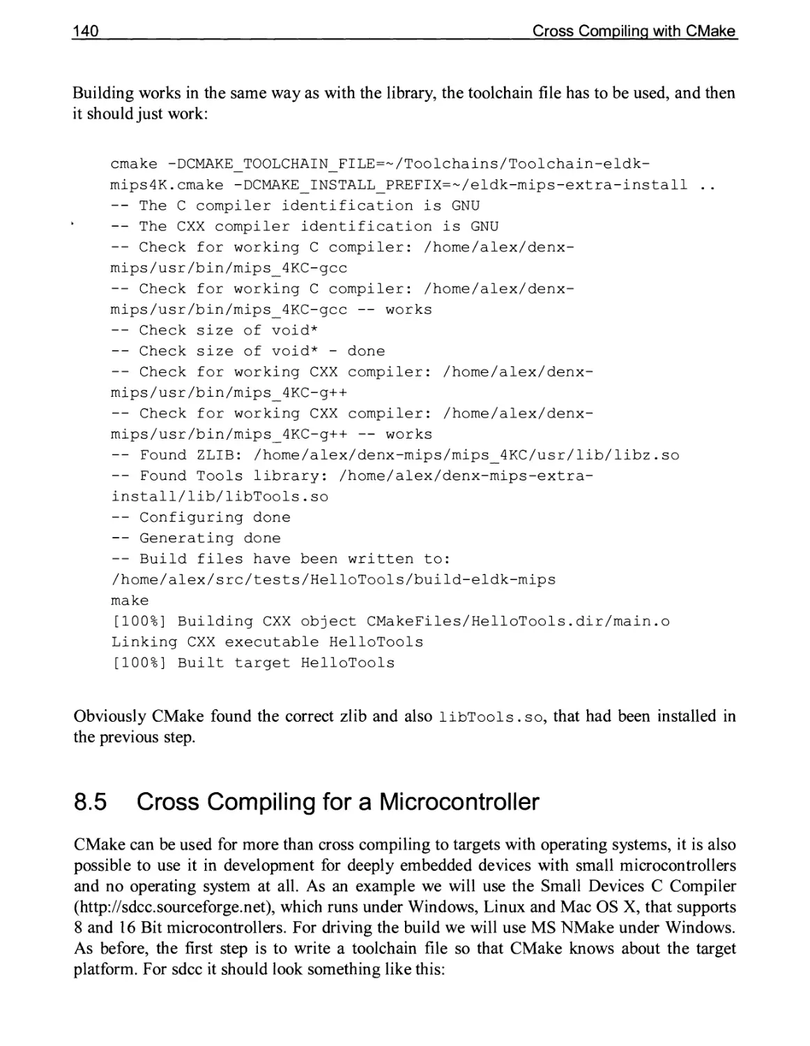 8.5 Cross Compiling for a Microcontroller