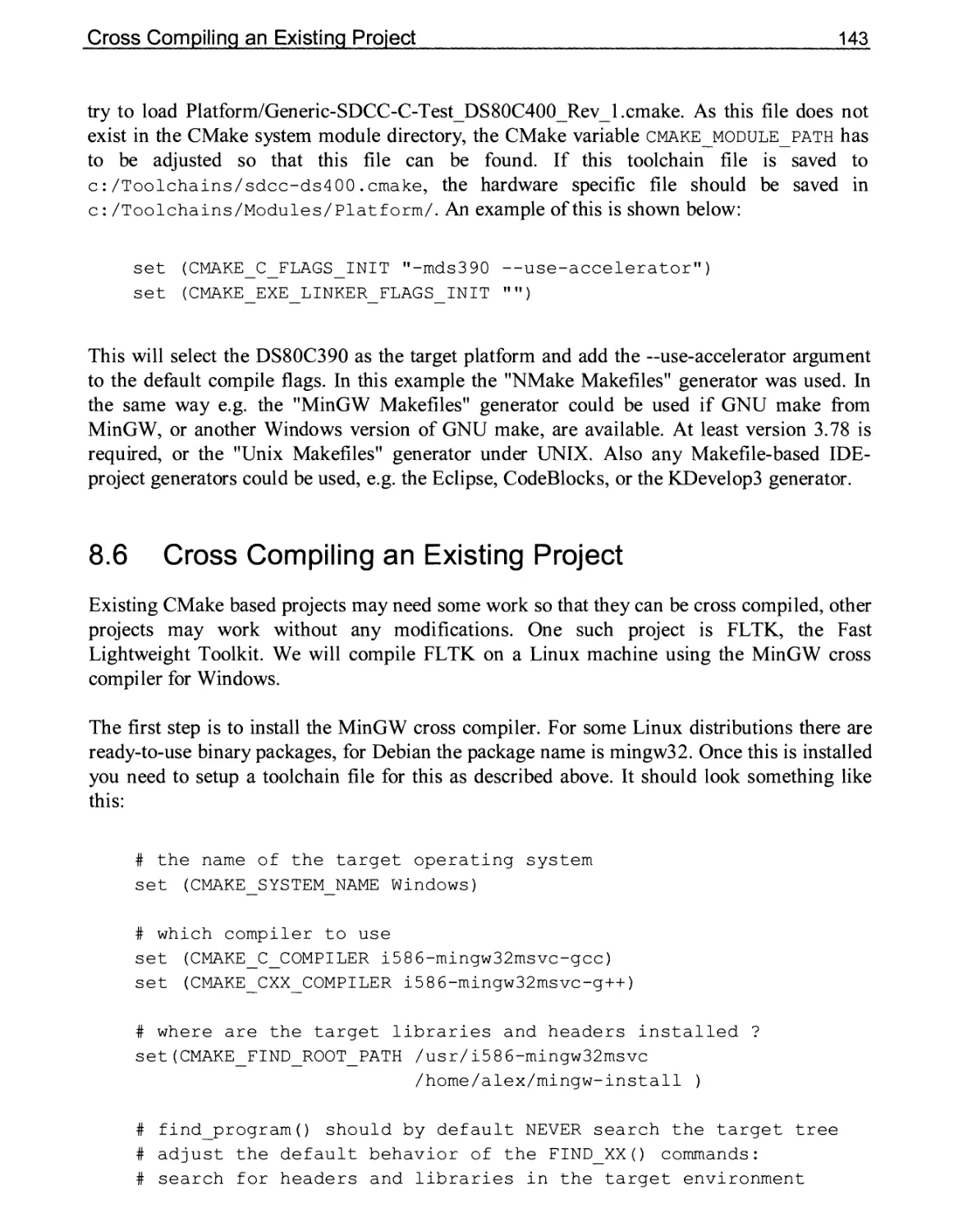 8.6 Cross Compiling an Existing Project