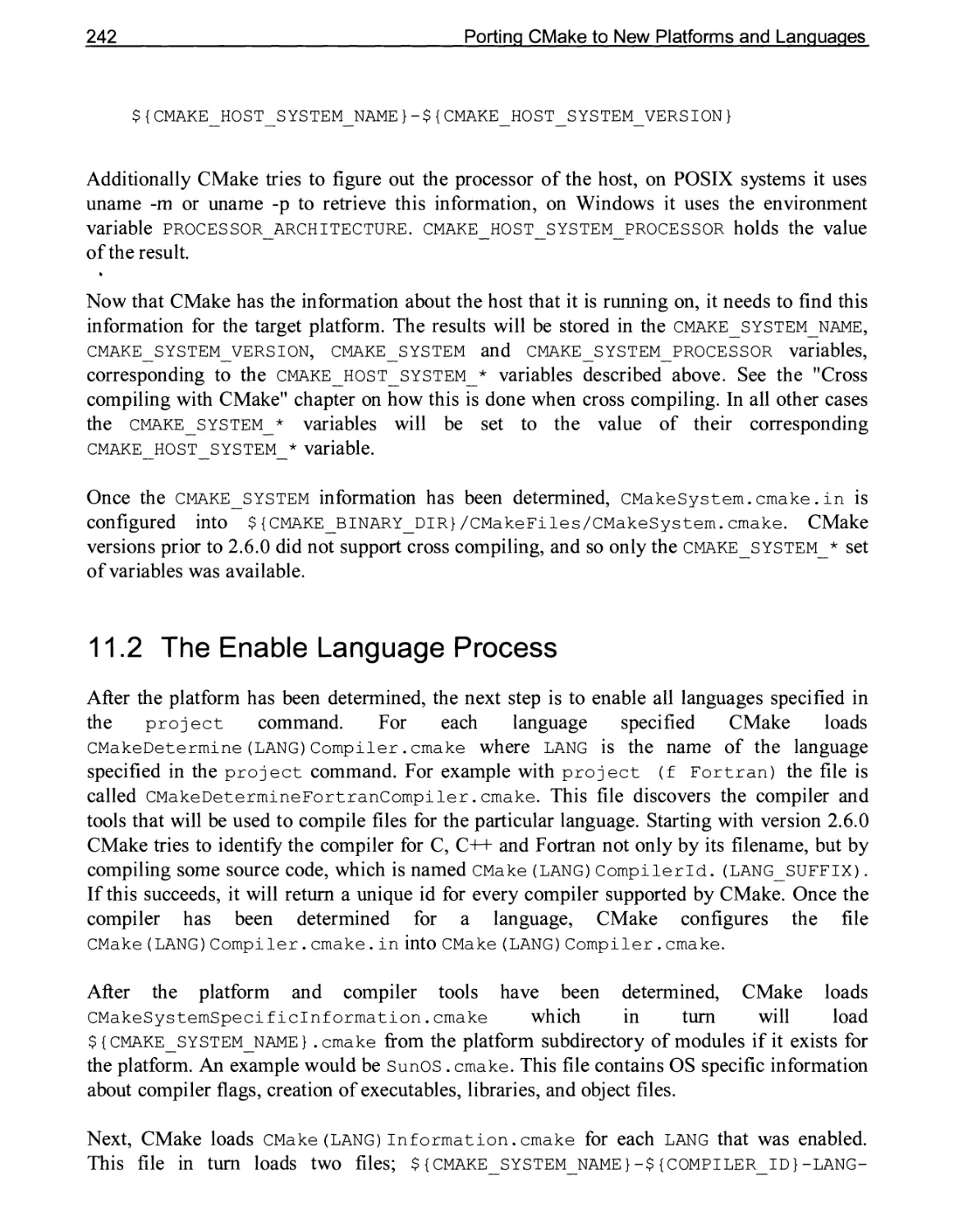 11.2 The Enable Language Process