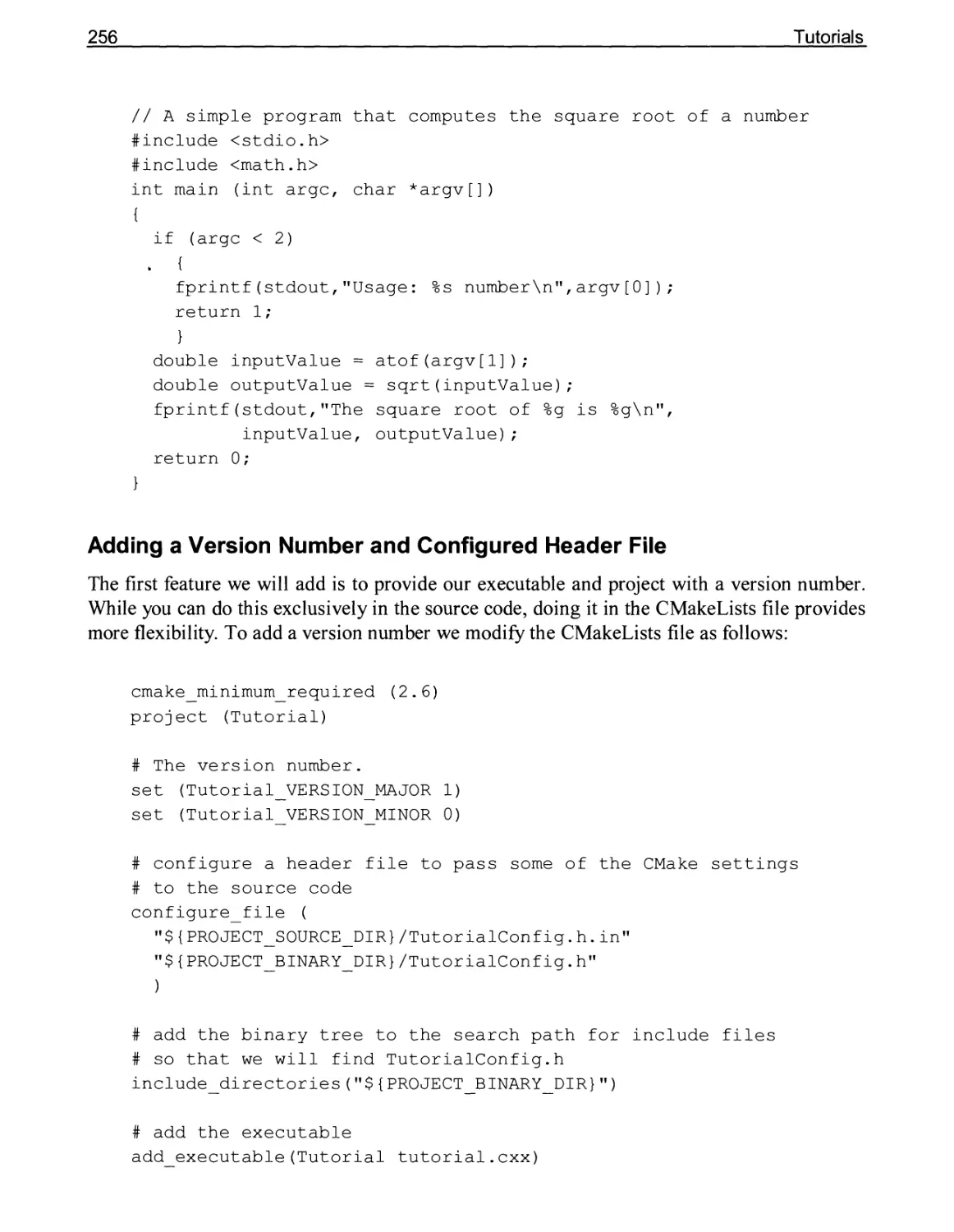 Adding a Version Number and Configured Header File