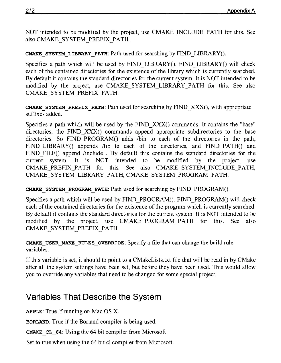 Variables That Describe the System