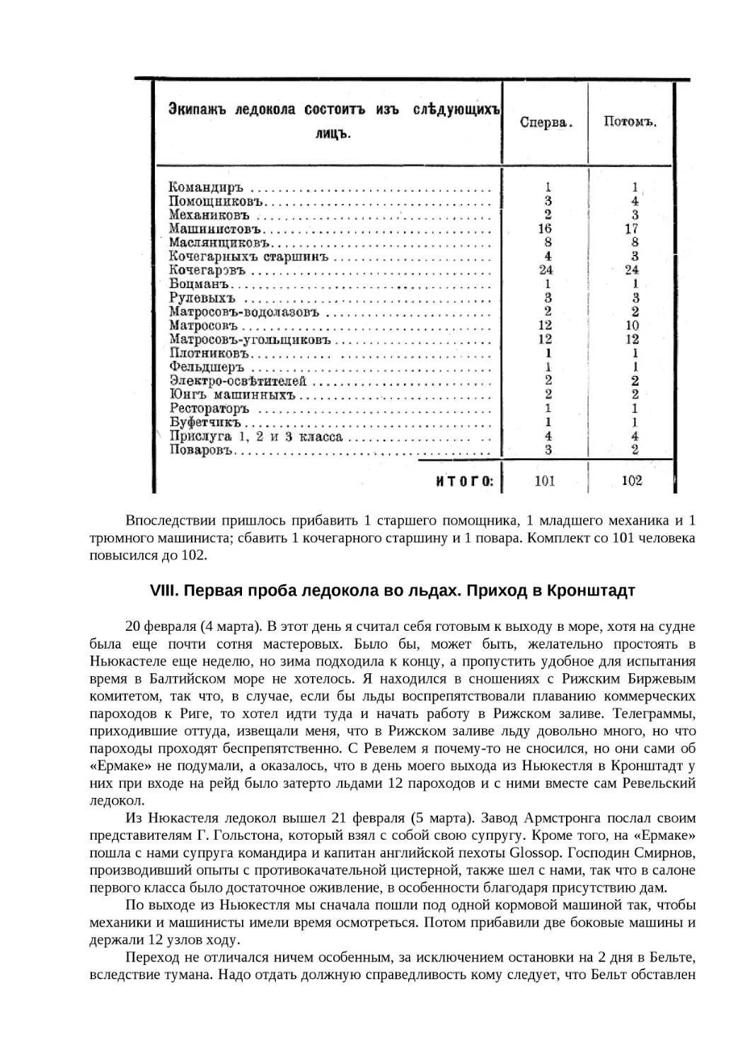 ﻿VIII. Первая проба ледокола во льдах. Приход в Кронштад