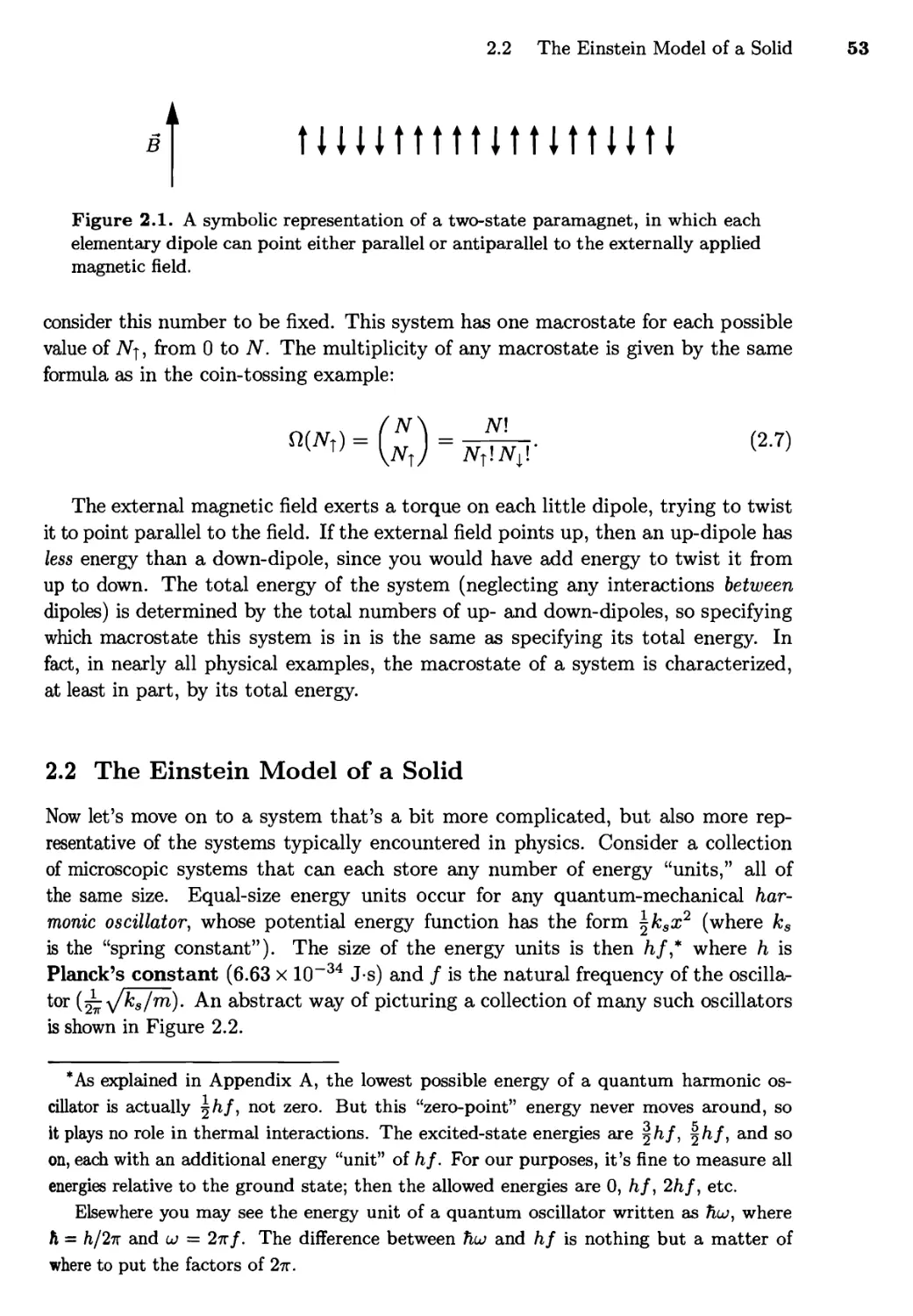 2.2 The Einstein Model of a Solid
