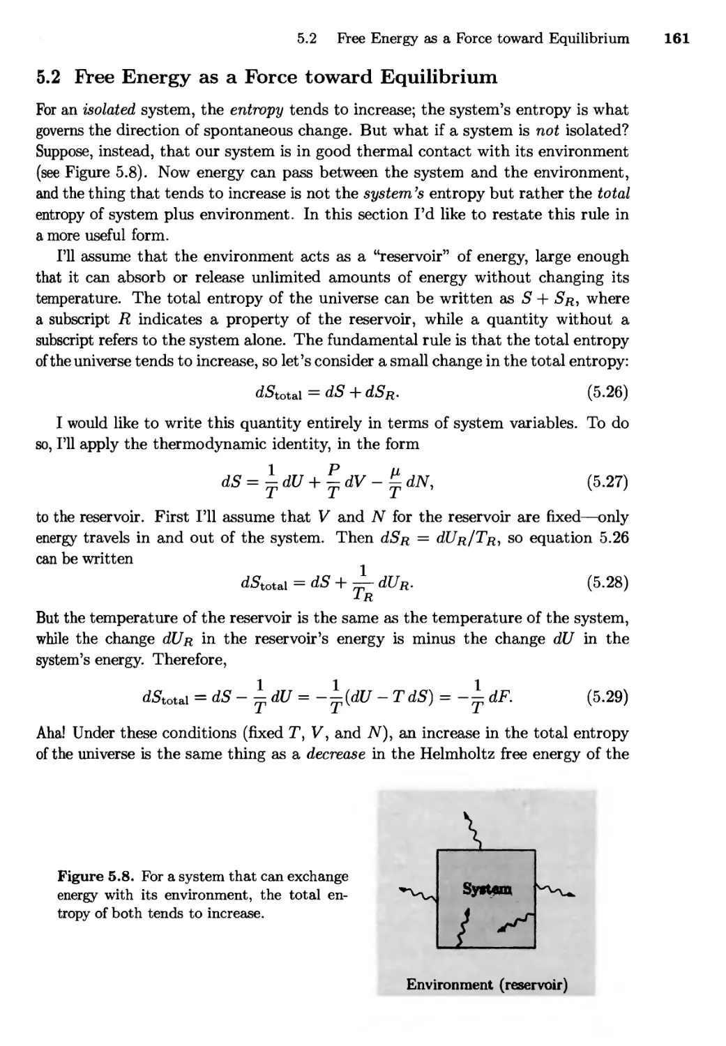 5.2 Free Energy as a Force toward Equilibrium