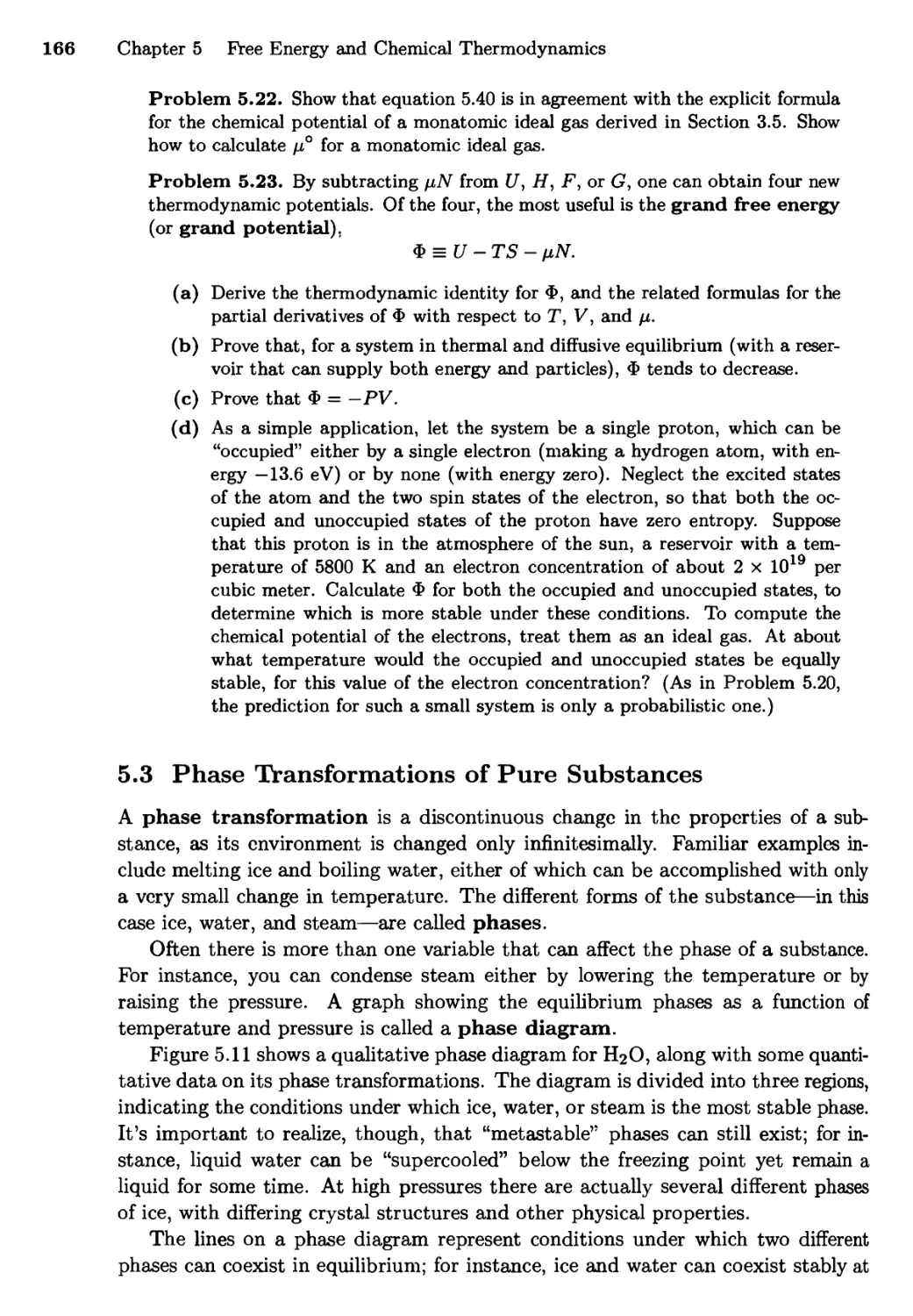 5.4 Phase Transformations of Pure Substances