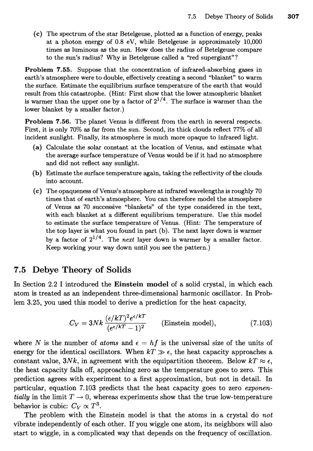 7.5 Debye Theory of Solids
