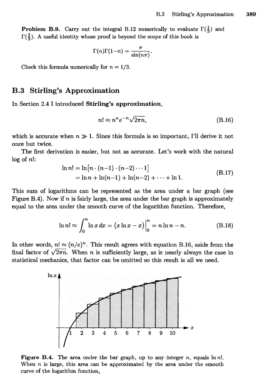 B.3 Stirling's Approximation