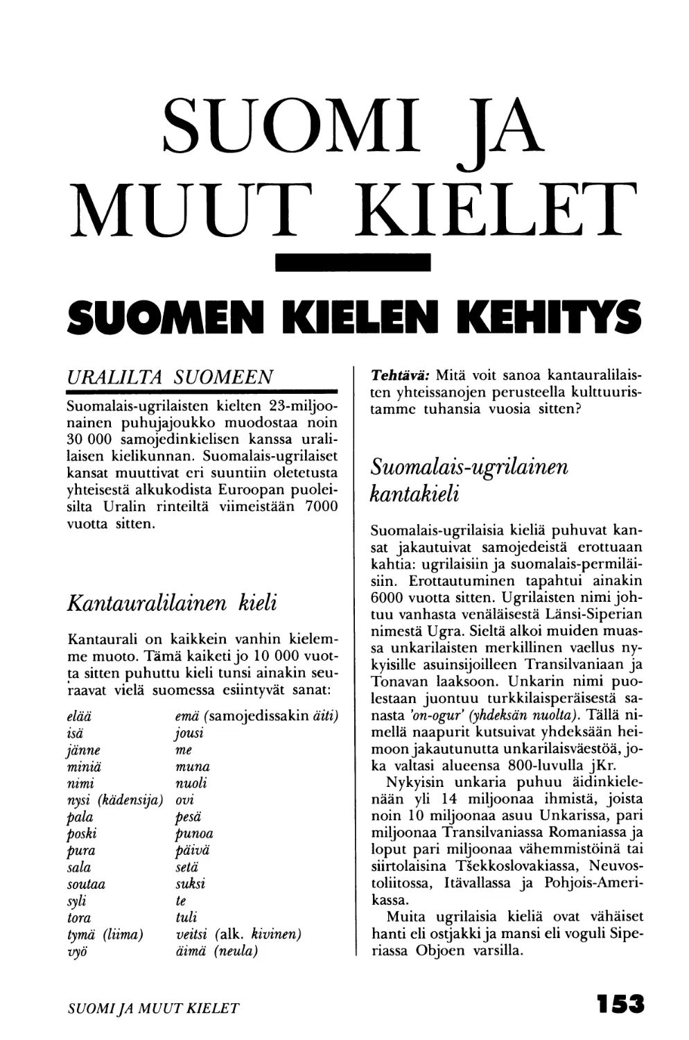 SUOMI JA MUUT KIELET