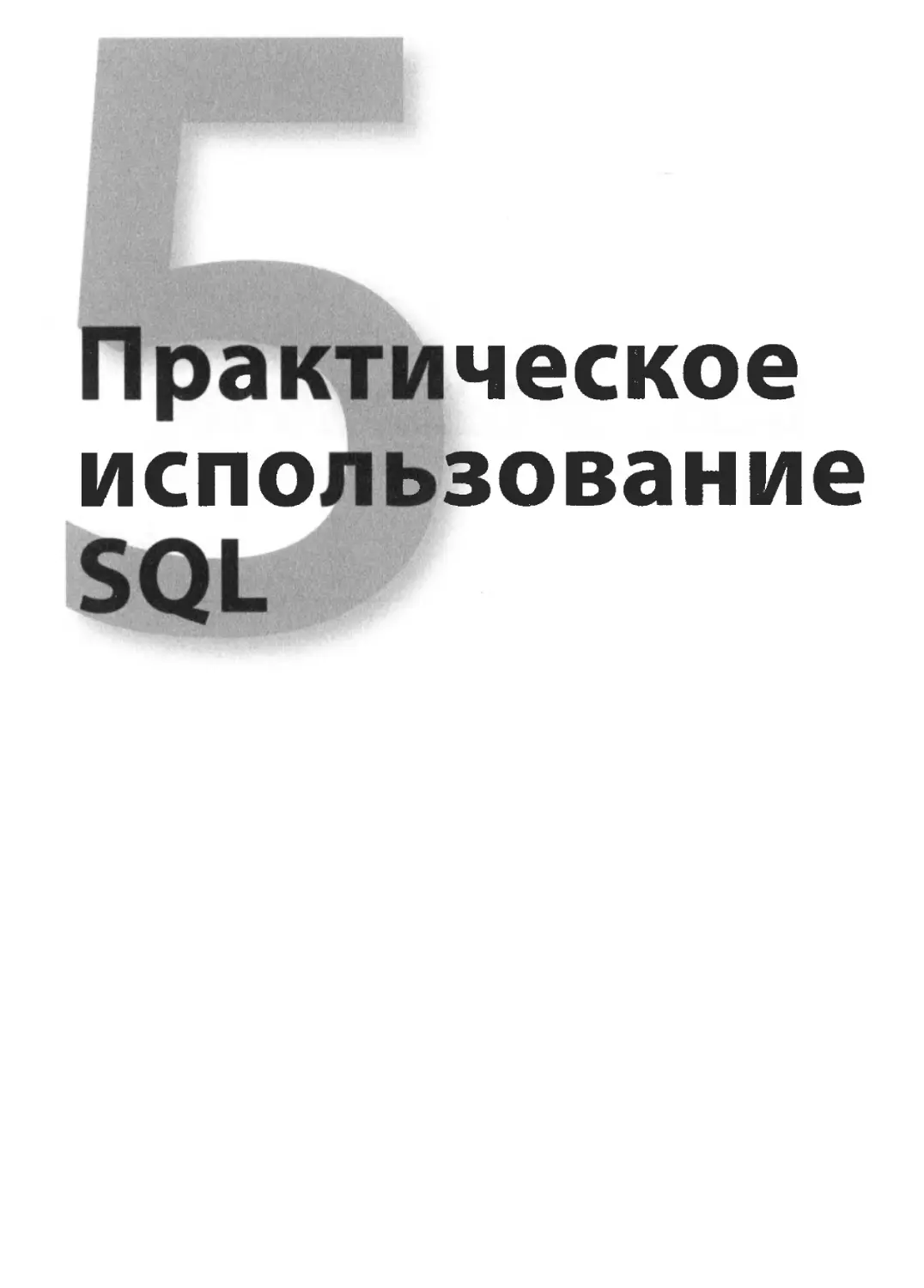 V. Практическое использование SQL