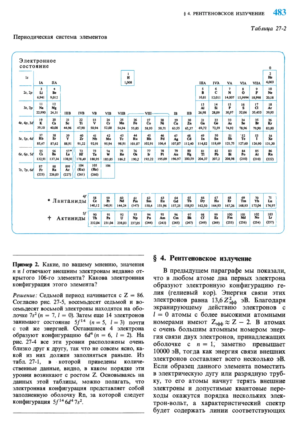 § 4. Рентгеновское излучение