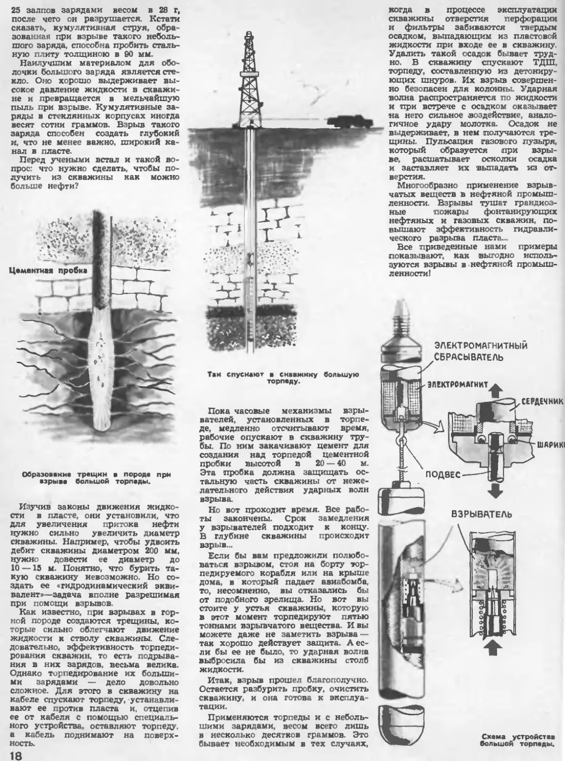 Очистка скважины обследование и взрывом