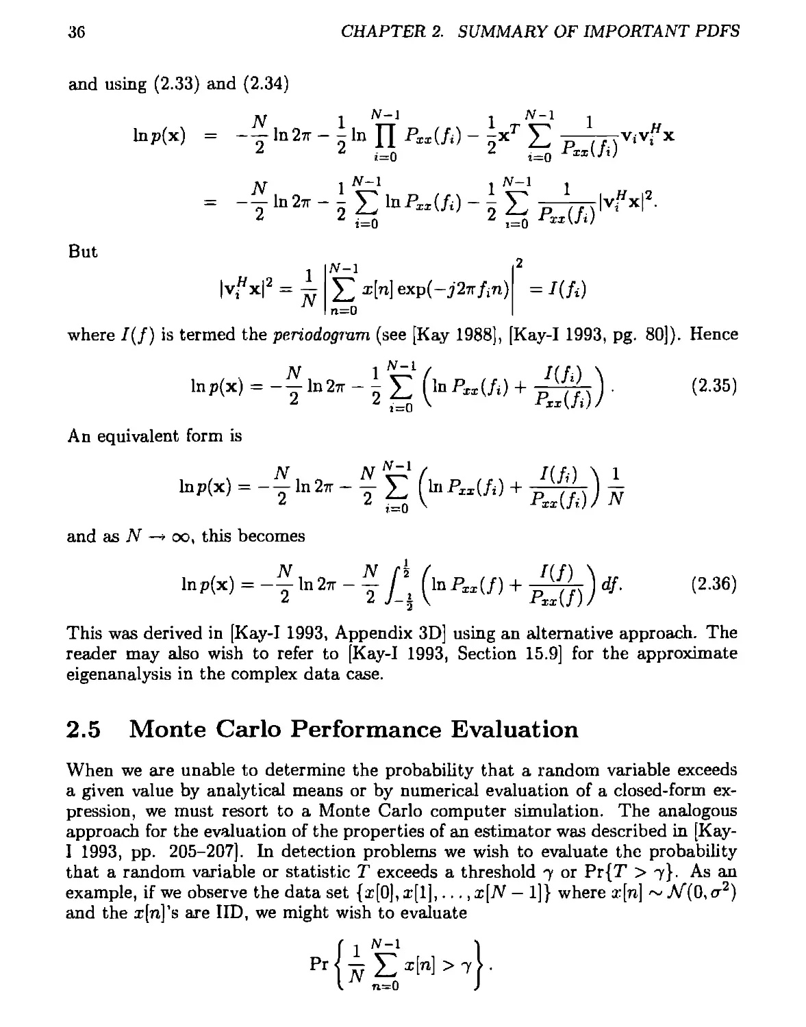 2.5 Monte Carlo Performance Evaluation