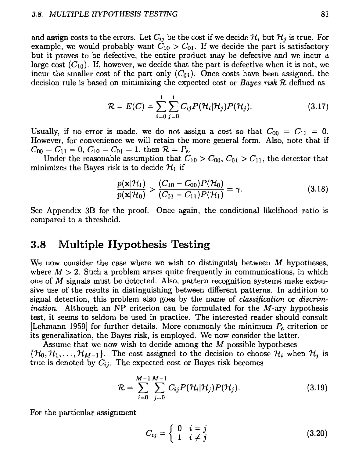 3.8 Multiple Hypothesis Testing