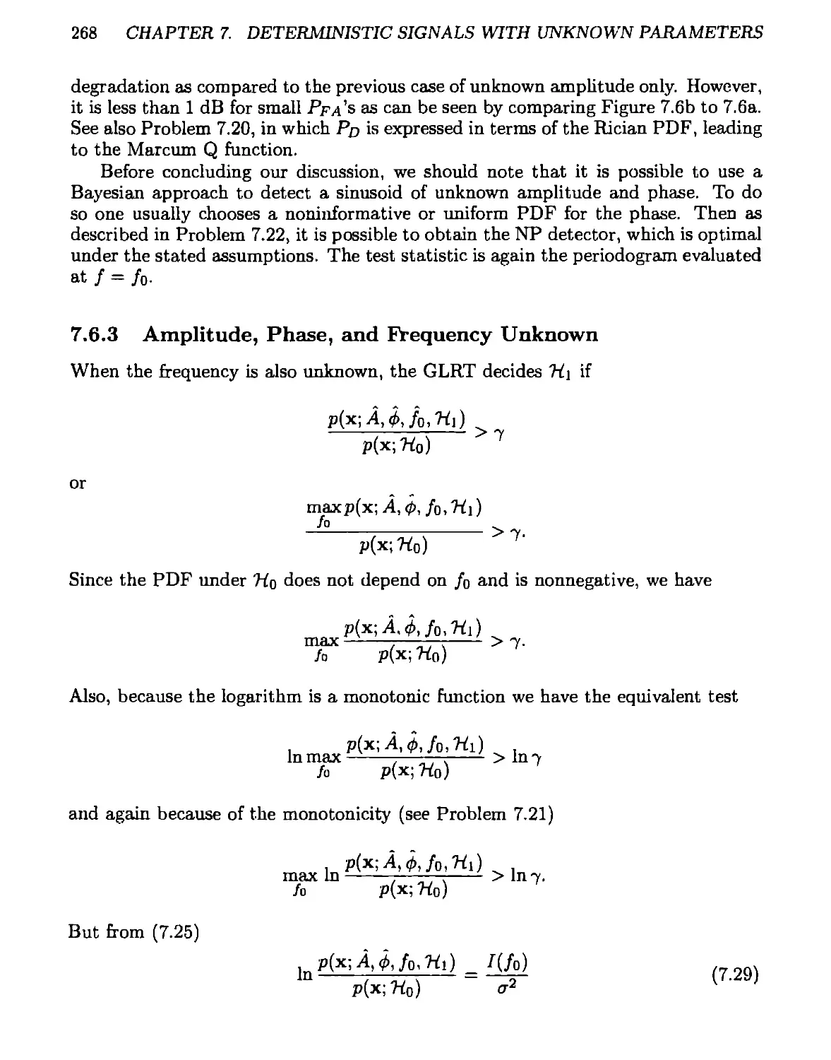 7.6.3 Amplitude, Phase, and Frequency Unknown