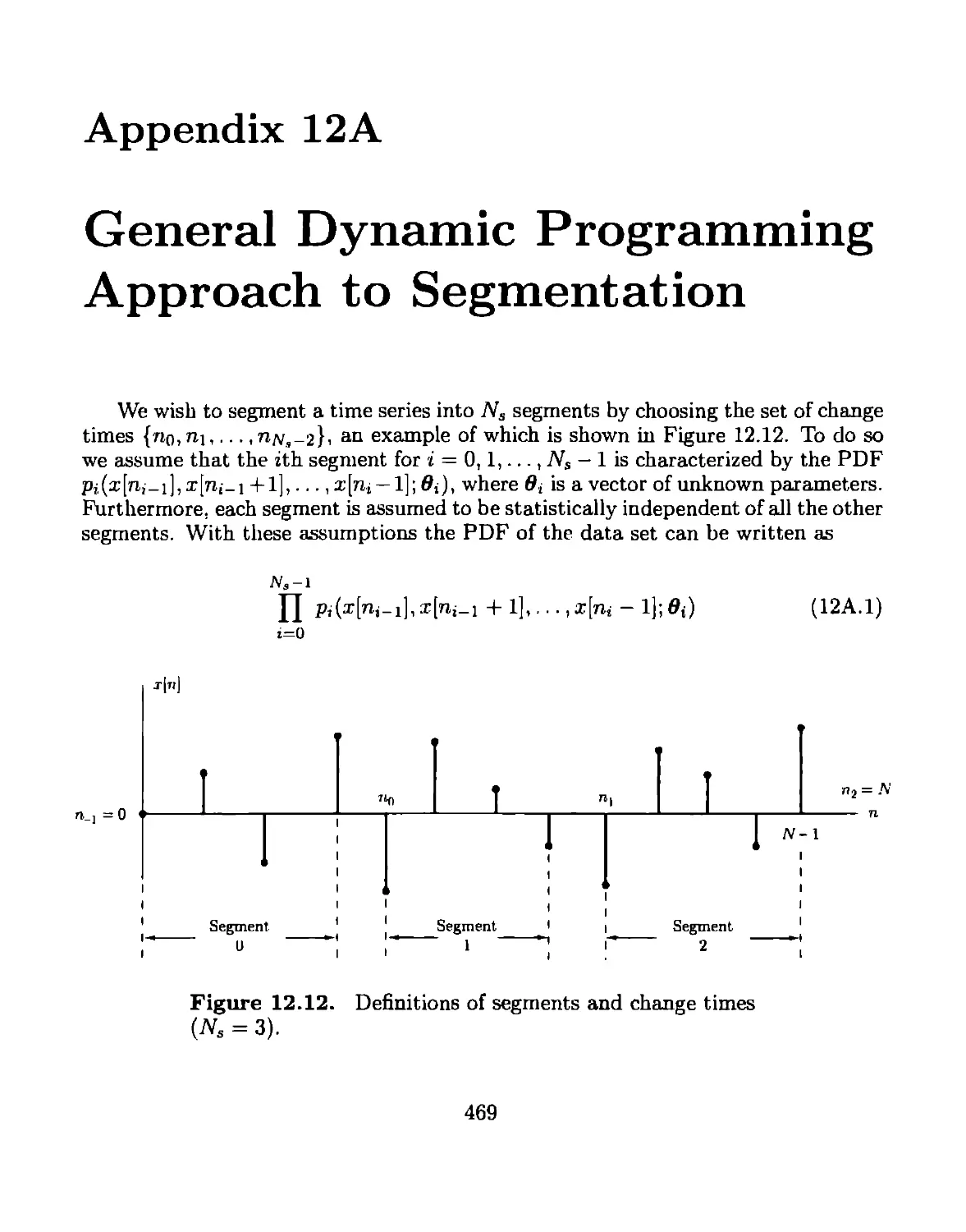 Appendix 12A General Dynamic Programming Approach to Segmentation
