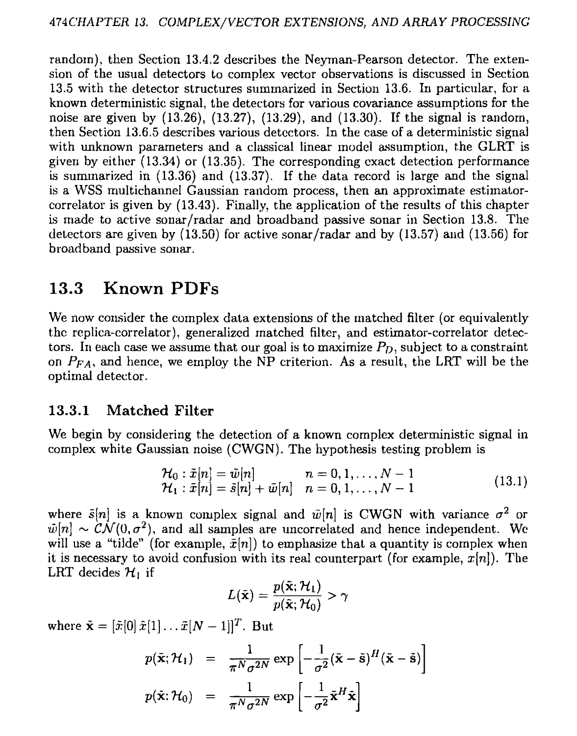 13.3 Known PDFs
