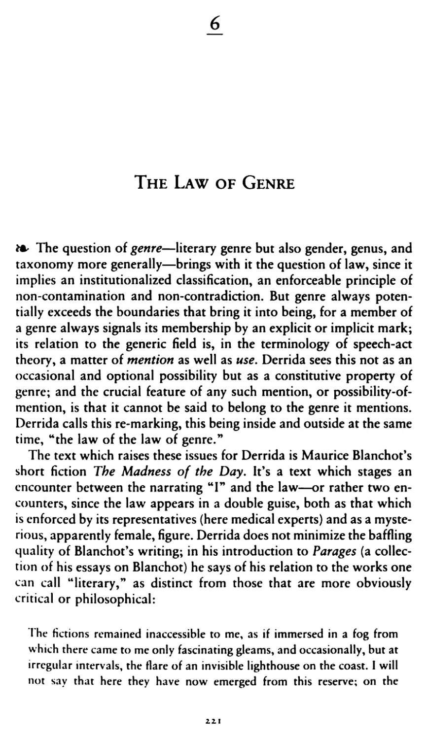 6.The Law of Genre