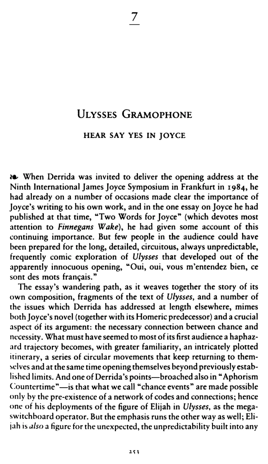 7.Ulysses Gramophone: Hear Say Yes in Joyce