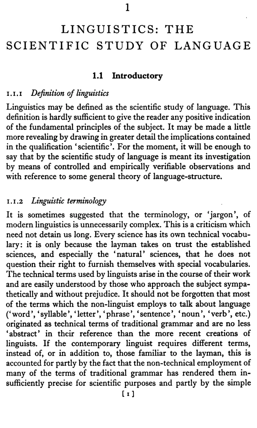 1 Linguistics: The Scientific Study of Language