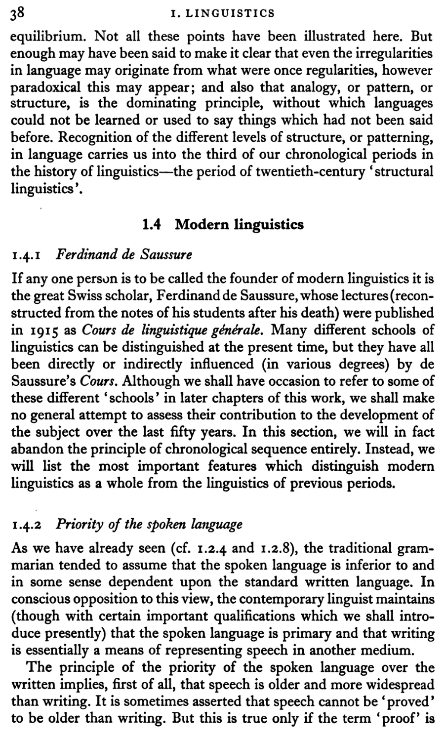 1.4 Modern linguistics