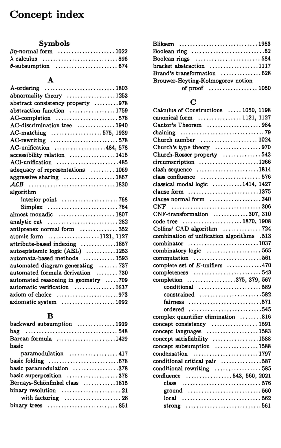 Concept index