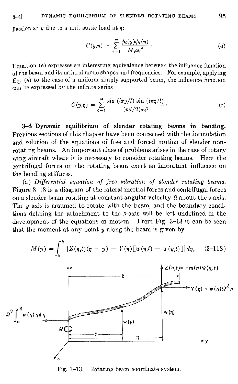3.4 Dynamic equilibrium of slender rotating beams in bending