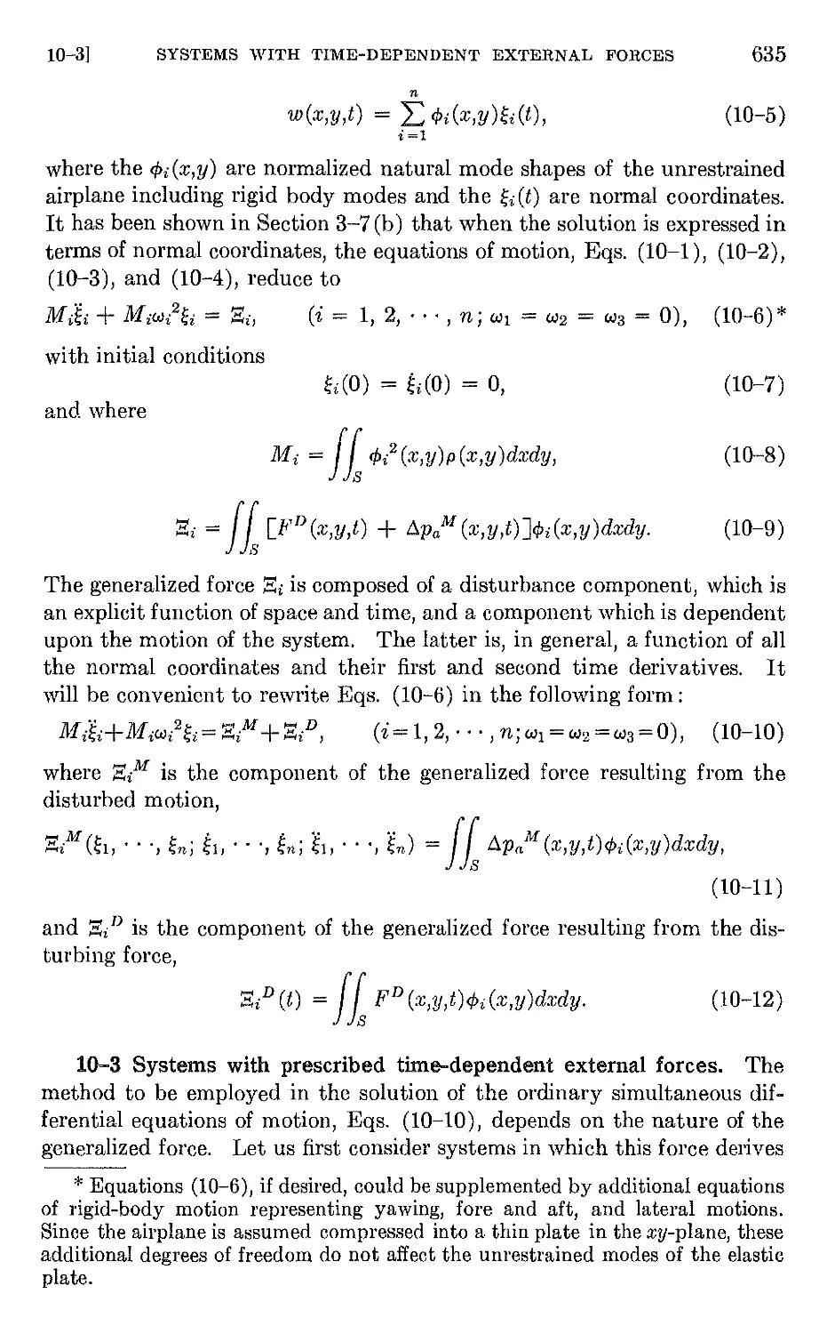 10.3 Systems with prescribed time-dependent external forces