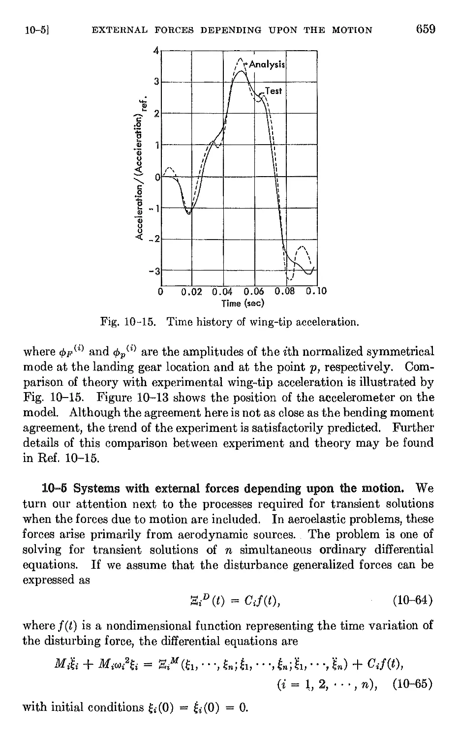 10.5 Systems with external forces depending upon the motion