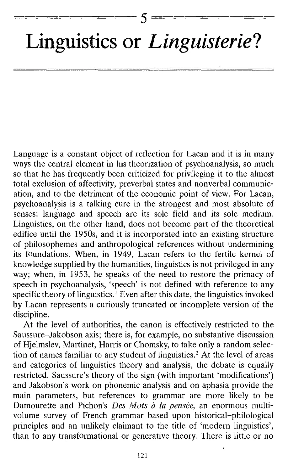 Linguistics or Linguisterie