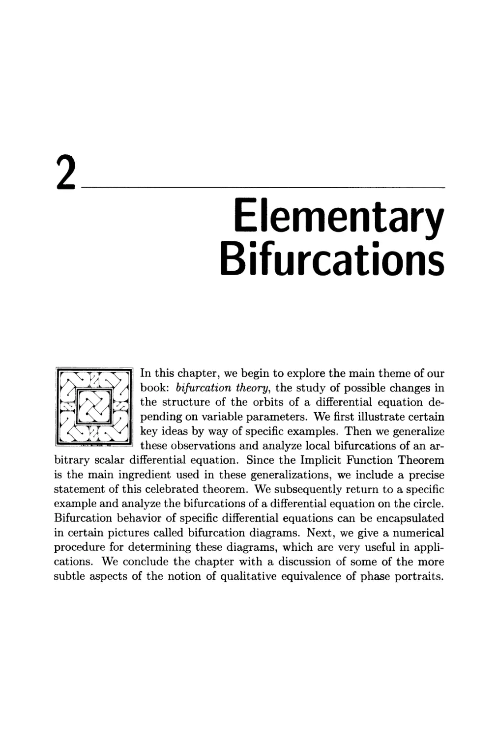 Chapter 2. Elementary Bifurcations