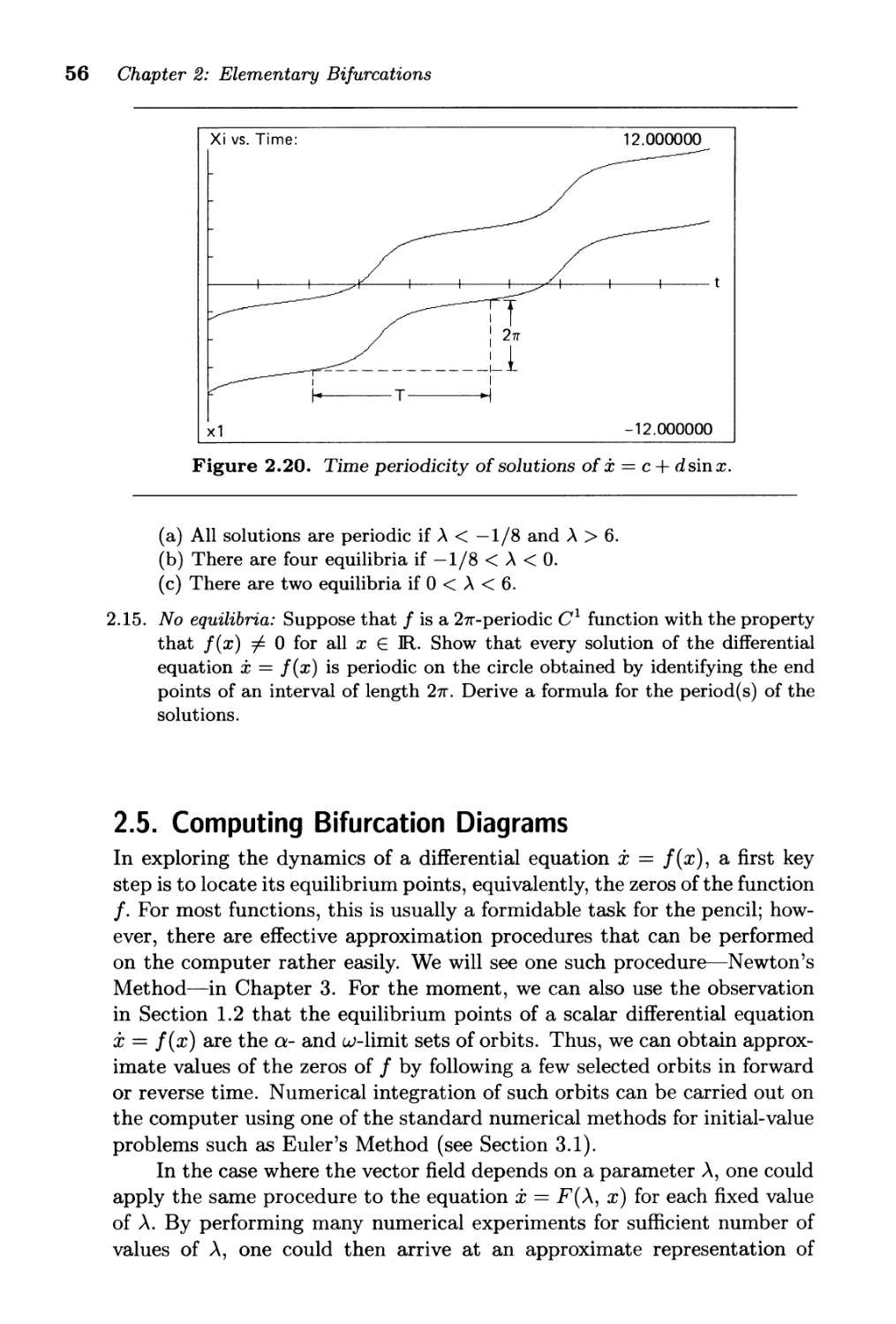 2.5. Computing Bifurcation Diagrams