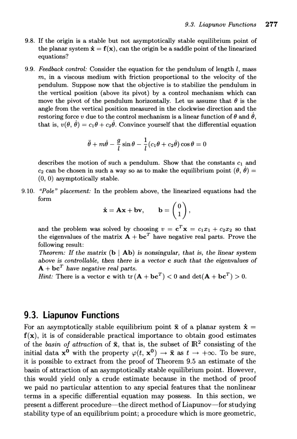 9.3. Liapunov Functions