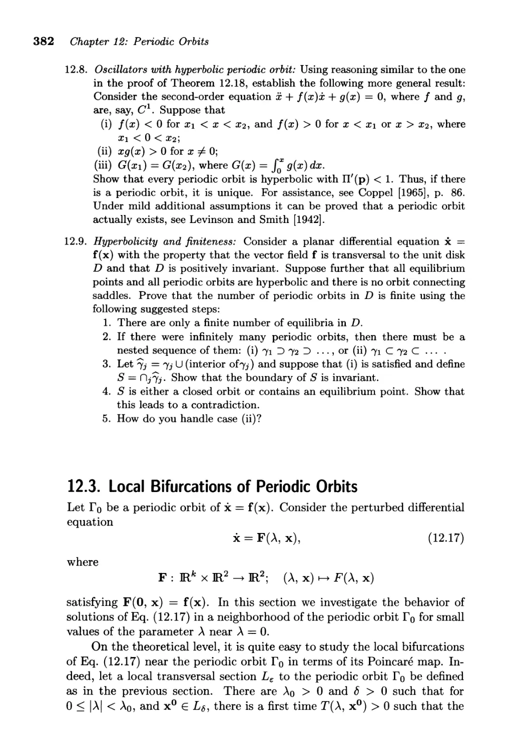 12.3. Local Bifurcations of Periodic Orbits