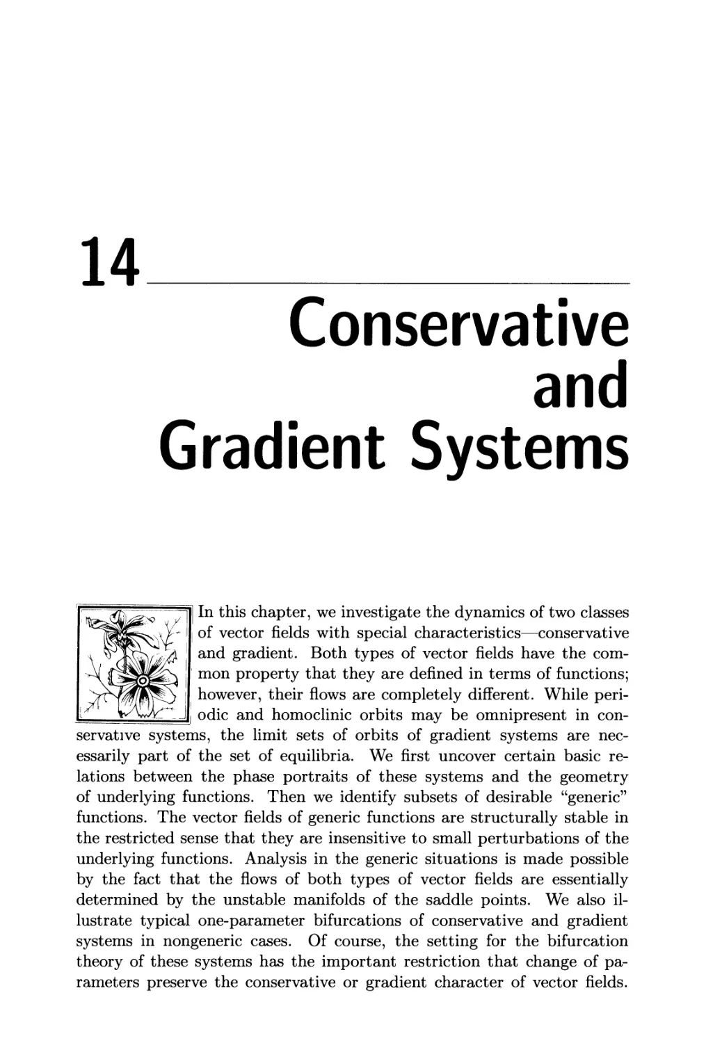 Chapter 14. Conservative and Gradient Systems