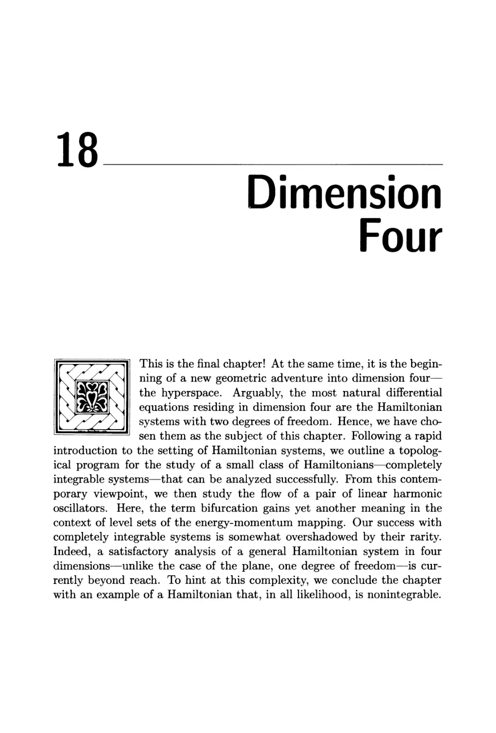 Chapter 18. Dimension Four