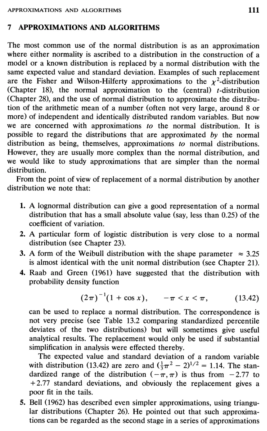 7 Approximations and Algorithms, 111