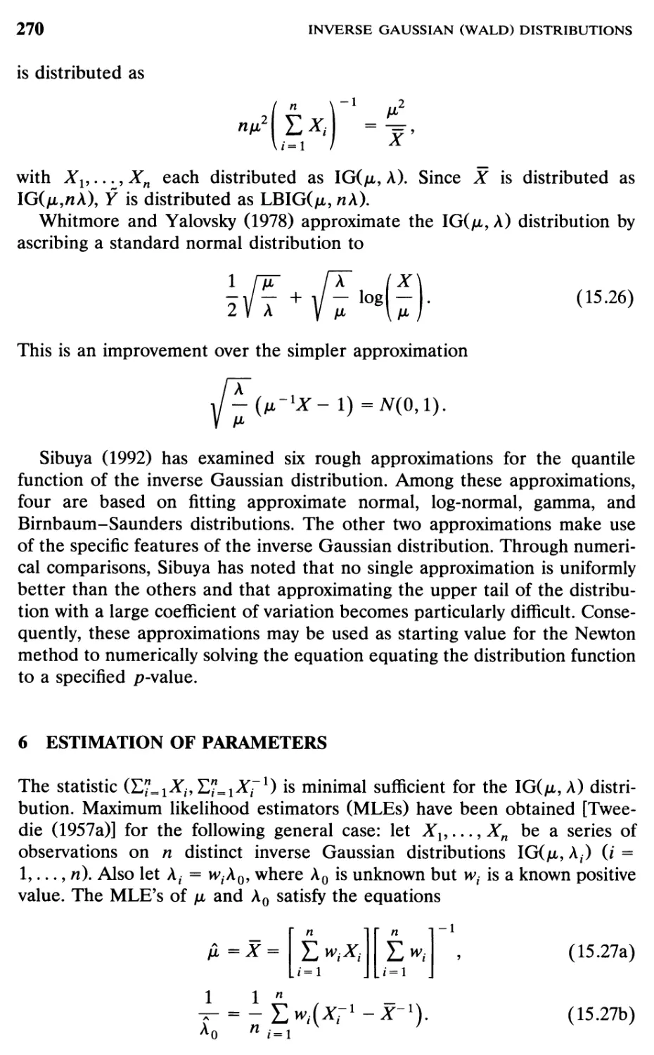 6 Estimation of Parameters, 270