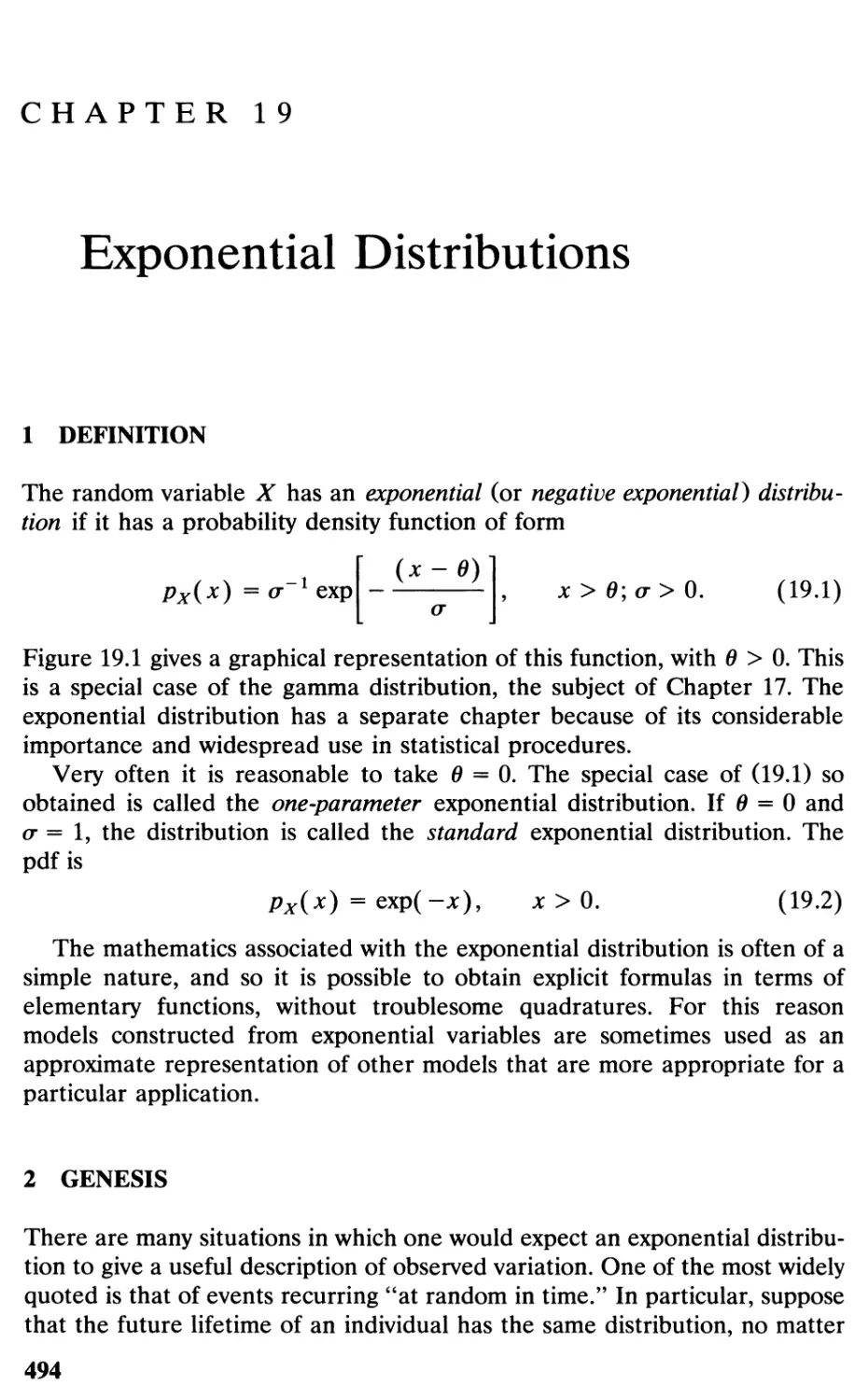 19 Exponential Distributions
2 Genesis, 494