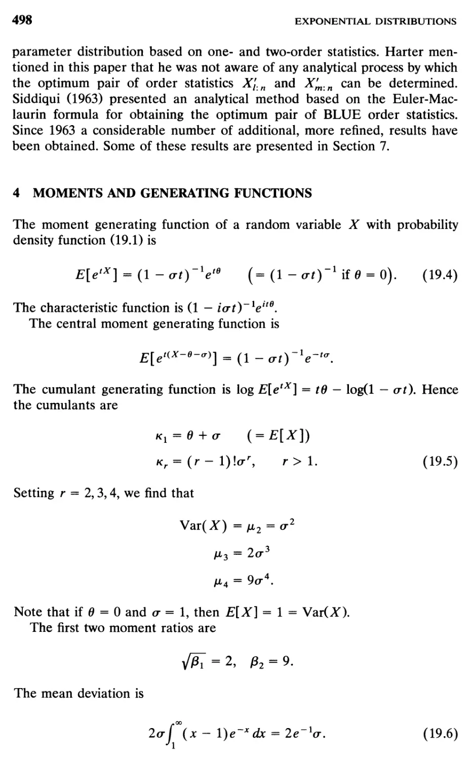4 Moments and Generating Functions, 498